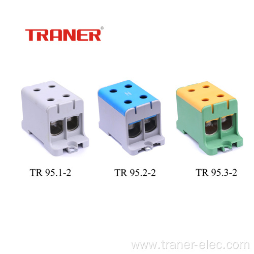 95mm2 Al/Cu Yellow/Green Universal Terminal Block 2 POLES